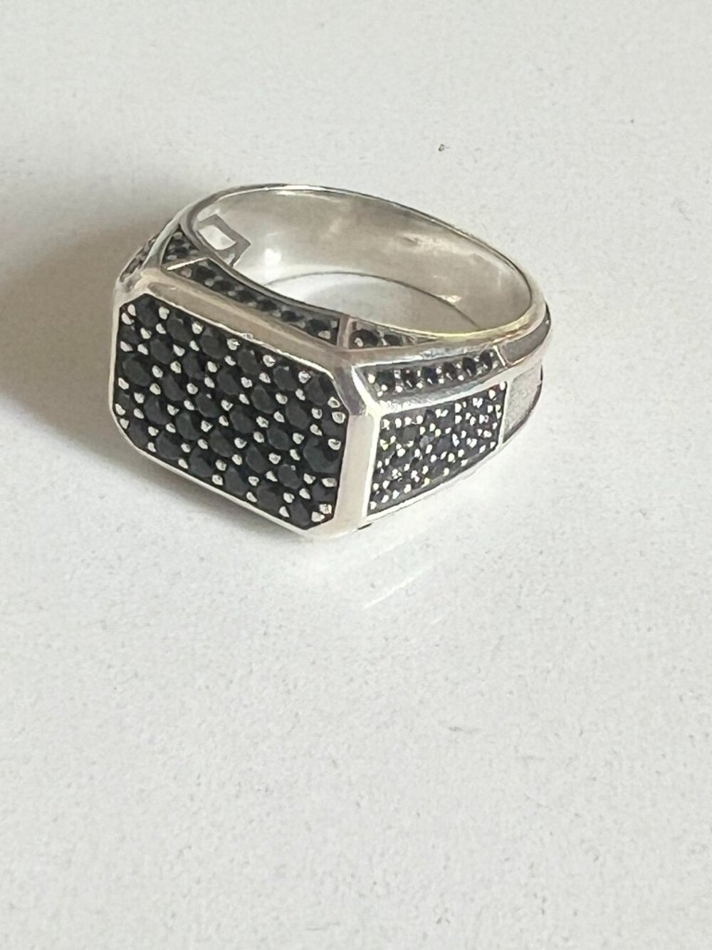 David Yurman Black Diamond Pavé Signet Ring 8.75